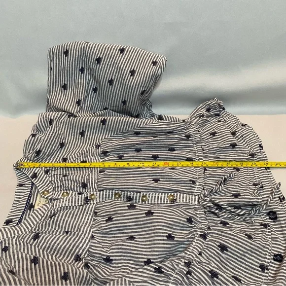 Anthropologie Pilcro Ruffle Balloon Long Sleeve Top Shirt Drawstring Boho XXS - Picture 11 of 12